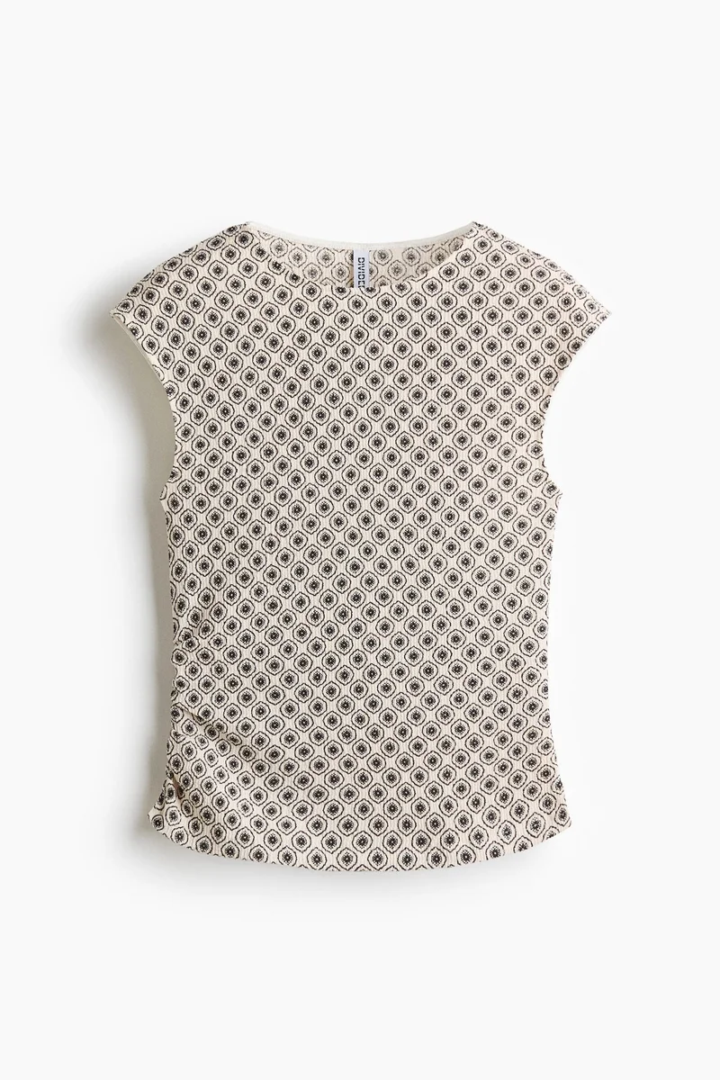 اتش اند ام بلوزة جيرسيه منقوشة